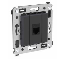Розетка RJ-45 кат.6 одинарная Avanti черный матовый (4412693)