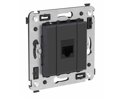 Розетка RJ-45 кат.6 одинарная Avanti черный матовый (4412693)