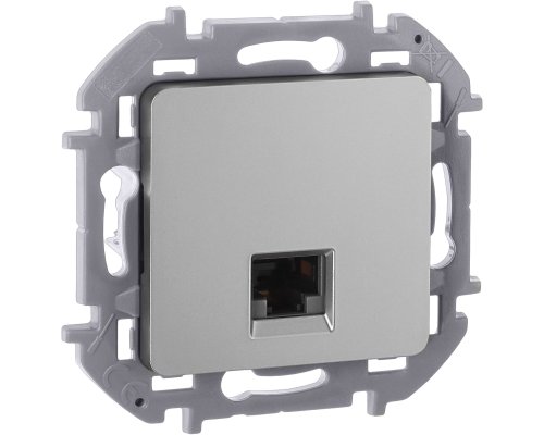 Inspiria розетка компьютерная RJ45, 5e UTP, скрытой установки, алюминий (673827)