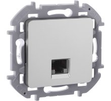 Inspiria розетка компьютерная RJ45, 6 UTP, скрытой установки, алюминий (673832)
