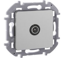 Inspiria розетка TV проходная, скрытой установки, алюминий (673862)