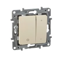 ETIKA светорегулятор нажимной LED 400Вт, скрытой установки, слоновая кость (672318)