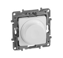 ETIKA светорегулятор поворотно-нажимной LED 300Вт, скрытой установки, белый (672219)