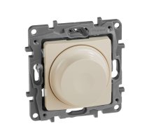 ETIKA светорегулятор поворотно-нажимной LED 300Вт, скрытой установки, слоновая кость (672319)