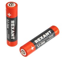 Аккумулятор Li-ion 10440, 3,7В, 320мАч, без платы защиты, плоский контакт, REXANT (30-2065)
