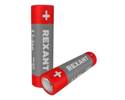 Аккумулятор Li-ion 18650, 3,7В, 3000мАч, без платы защиты, плоский контакт REXANT (30-2035-05)