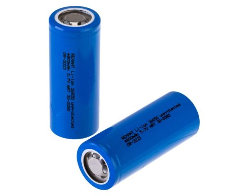 Аккумулятор Li-ion 26650, 3,7В, 4800мАч, без платы защиты, плоский контакт, REXANT (30-2080)