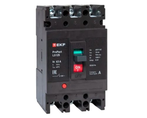 LS125 18кА 3P 63А ProPact (mccb-125-18-3-63-ls)