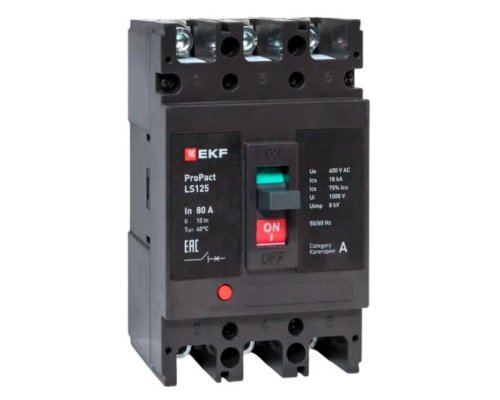 LS125 18кА 3P 80А ProPact (mccb-125-18-3-80-ls)