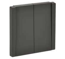 FORTE&PIANO Выключатель 2-клавишный перекрестный FP309 скрытой установки 10А серый (FP-V23-0-10-1-K03)