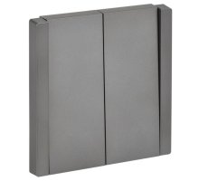FORTE&PIANO Выключатель 2-клавишный проходной FP507 скрытой установки 10А сталь (FP-V22-0-10-1-K46)