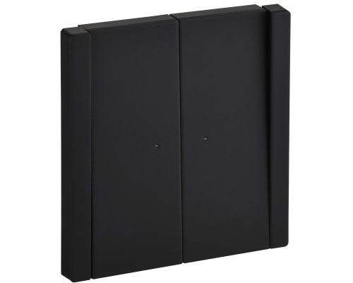 FORTE&PIANO Выключатель 2-клавишный проходной с индикацией FP108M скрытой установки 10А металл черный (FP-V22-1-10-1-M-K02)