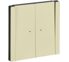 FORTE&PIANO Выключатель 2-клавишный проходной с индикацией FP808M скрытой установки 10А металл слоновая кость (FP-V22-1-10-1-M-K41)
