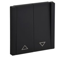FORTE&PIANO Выключатель жалюзи FP111M скрытой установки 10А металл черный (FP-V15-0-10-1-M-K02)