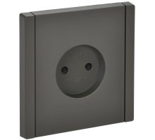 FORTE&PIANO Розетка 1-местная FP317 без заземления с защитными шторками винтовое крепление скрытой установки 10А серый (FP-R13-10-K03)
