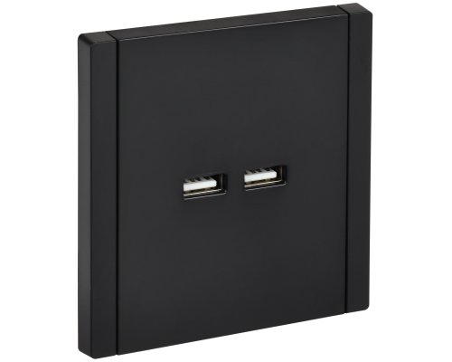 FORTE&PIANO Розетка USB A+A 3,1А FP149 скрытой установки черный (FP-U21-D31-K02)