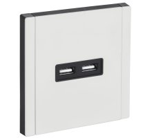 FORTE&PIANO Розетка USB A+A 3,1А FP249M скрытой установки металл белый (FP-U21-D31-M-K01)