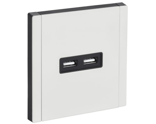 FORTE&PIANO Розетка USB A+A 3,1А FP249M скрытой установки металл белый (FP-U21-D31-M-K01)