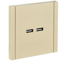 FORTE&PIANO Розетка USB A+A 3,1А FP449 скрытой установки ваниль (FP-U21-D31-K10)