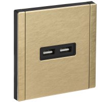 FORTE&PIANO Розетка USB A+A 3,1А FP649M скрытой установки металл шампань (FP-U21-D31-M-K37)