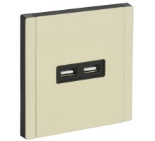 FORTE&PIANO Розетка USB A+A 3,1А FP849M скрытой установки металл слоновая кость (FP-U21-D31-M-K41)