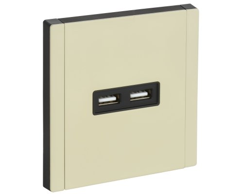 FORTE&PIANO Розетка USB A+A 3,1А FP849M скрытой установки металл слоновая кость (FP-U21-D31-M-K41)