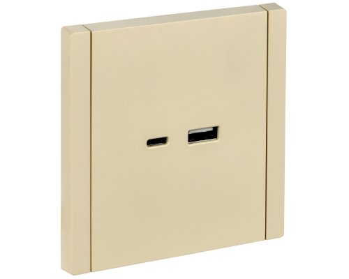 FORTE&PIANO Розетка USB A+C 18Вт FP451 скрытой установки ваниль (FP-U22-018-K10)
