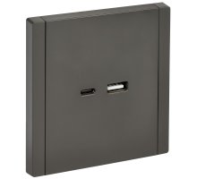 FORTE&PIANO Розетка USB A+C 3,1А FP350 скрытой установки серый (FP-U22-D31-K03)