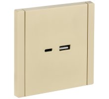 FORTE&PIANO Розетка USB A+C 3,1А FP450 скрытой установки ваниль (FP-U22-D31-K10)