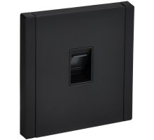 FORTE&PIANO Розетка компьютерная RJ45 кат.5E FP132M скрытой установки металл черный (FP-K10-1-M-K02)