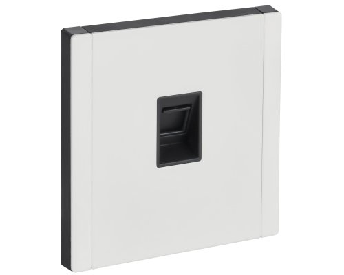 FORTE&PIANO Розетка компьютерная RJ45 кат.5E FP232M скрытой установки металл белый (FP-K10-1-M-K01)