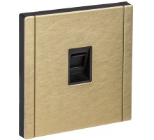 FORTE&PIANO Розетка компьютерная RJ45 кат.5E FP632M скрытой установки металл шампань (FP-K10-1-M-K37)