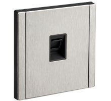 FORTE&PIANO Розетка компьютерная RJ45 кат.5E FP732M скрытой установки металл никель (FP-K10-1-M-K50)