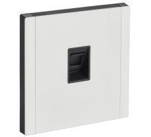 FORTE&PIANO Розетка компьютерная RJ45 кат.6 FP231M скрытой установки металл белый (FP-K10-2-M-K01)