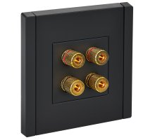 FORTE&PIANO Аудиорозетка 4-местная FP139 скрытой установки черный (FP-S40-K02)