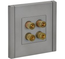 FORTE&PIANO Аудиорозетка 4-местная FP539 скрытой установки сталь (FP-S40-K46)