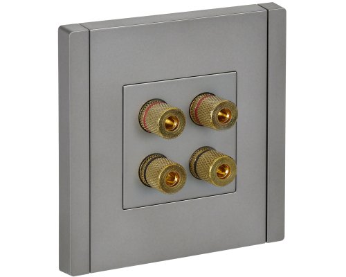 FORTE&PIANO Аудиорозетка 4-местная FP539 скрытой установки сталь (FP-S40-K46)