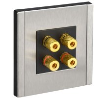 FORTE&PIANO Аудиорозетка 4-местная FP739M скрытой установки металл никель (FP-S40-M-K50)