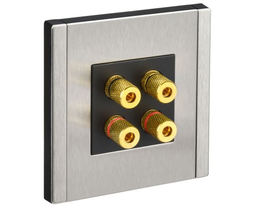FORTE&PIANO Аудиорозетка 4-местная FP739M скрытой установки металл никель (FP-S40-M-K50)
