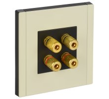 FORTE&PIANO Аудиорозетка 4-местная FP839M скрытой установки металл слоновая кость (FP-S40-M-K41)