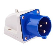 Вилка 523 32А 2Р+РЕ IP44 стационарная 220В (ps-523-32-220)