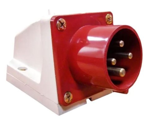 Вилка 524 32А 3Р+РЕ IP44 стационарная 380В (ps-524-32-380)
