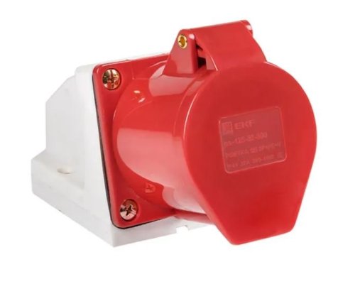 Розетка стационарная наружная 125 3Р+РЕ+N 32А 380В IP44 (ps-125-32-380)