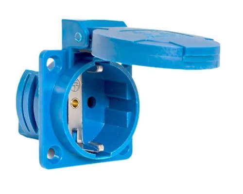 Розетка панельная 112 16А IP54 220В 2Р+PЕ (ps-112-16-220)