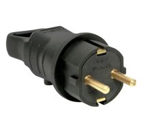 Марс Вилка угловая каучуковая 230В 2P+PE 16A IP44 (RPS-017-16-230-44)