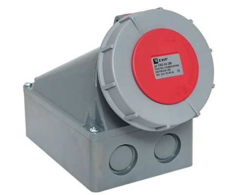 Розетка стационарная наружная 1352 3Р+РЕ+N 63А 380В IP67 PROxima (ps-1352-63-380)