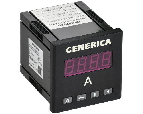 Амперметр цифровой щитовой однофазный 72х72мм LED GENERICA (IDA11-5-1-0-LED-G)