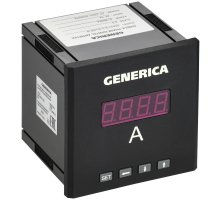 Амперметр цифровой щитовой однофазный 96х96 LED GENERICA (IDA21-5-1-0-LED-G)
