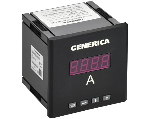 Амперметр цифровой щитовой однофазный DO RS-485 96х96 LED GENERICA (IDA21-5-1-3-LED-G)