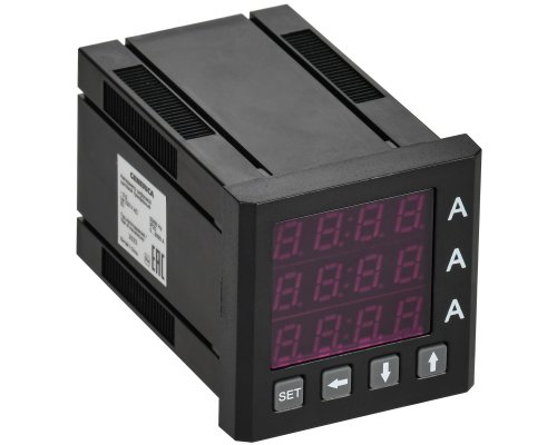Амперметр цифровой щитовой трехфазный 48х48 LED GENERICA (IDA31-5-3-0-LED-G)